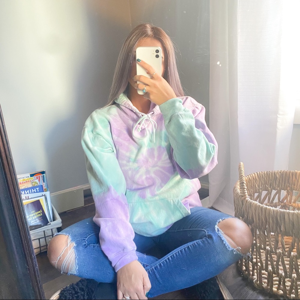 Pastel tie dye hoodie